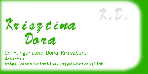 krisztina dora business card